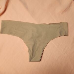 PINK Victoria's Secret Tan Gold Sparkle Seamless Thong